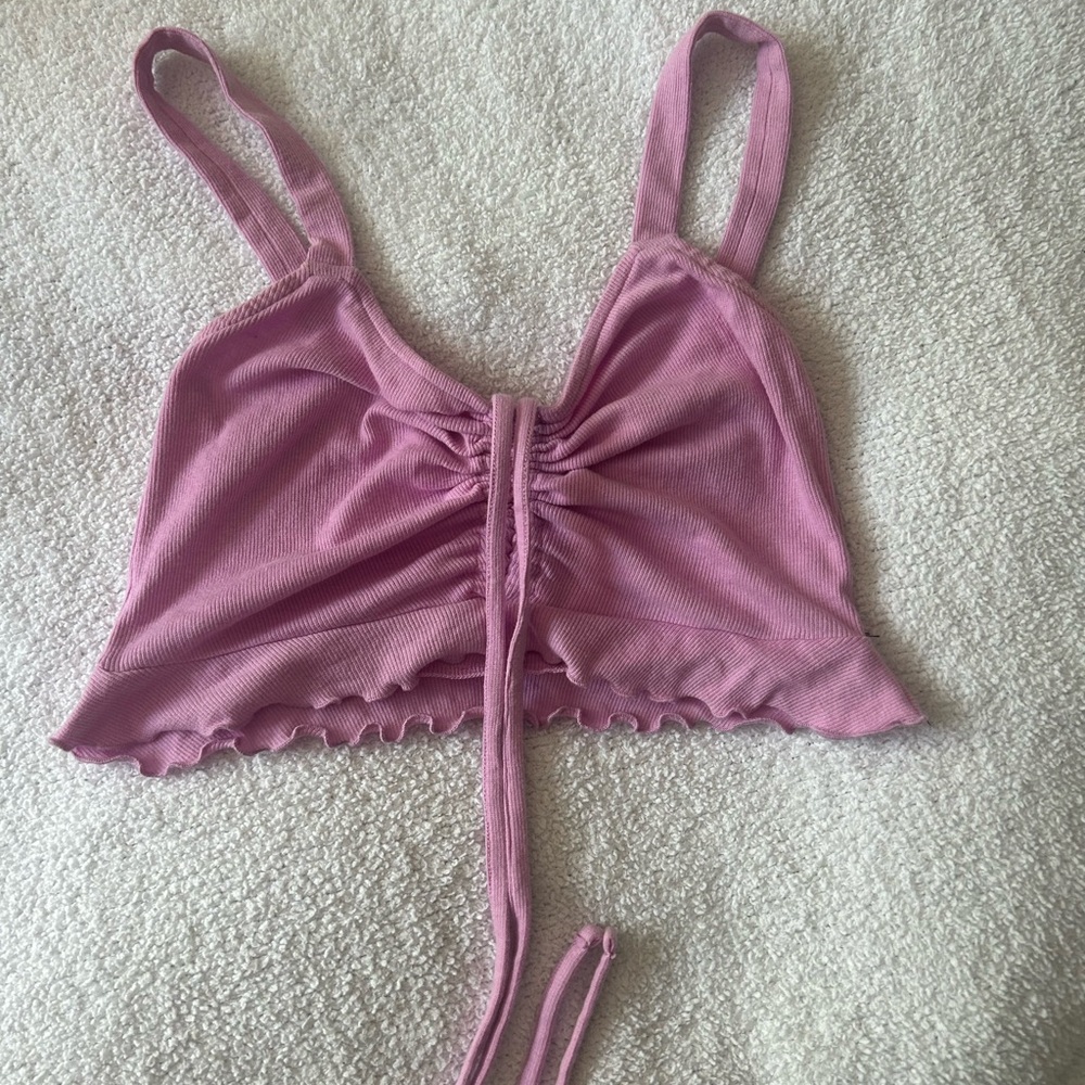 Abound Pink Crop top with Cinch